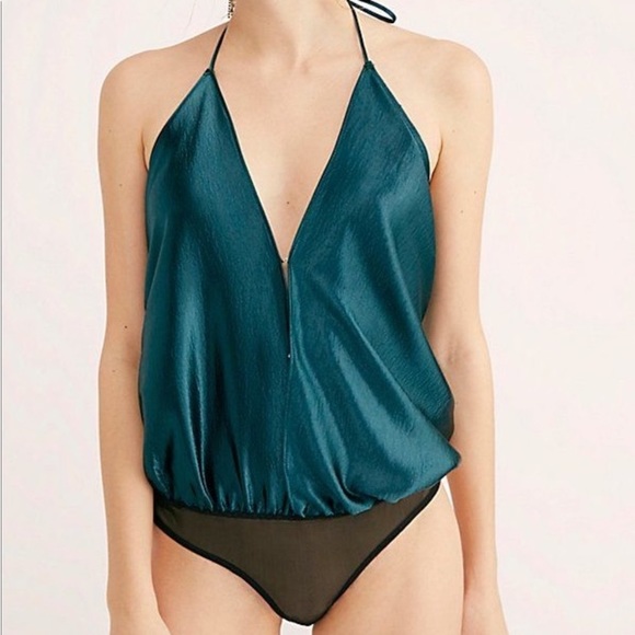 Intimately Free People So Fine In Shine Bodysuit Size Small NWOT Pink Magenta - Picture 5 of 9